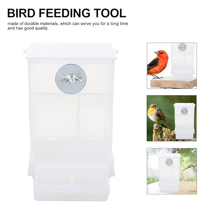 Automatic Bird Feeder No-Mess Bird Feeder Parrot Feeding cage Accessories Suitable for Small and Medium Parrots for (3 pcs)