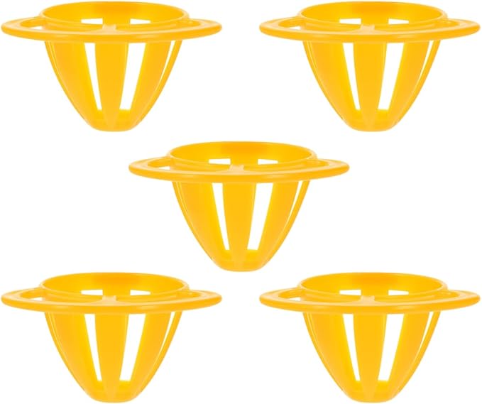 Bird Vegetable Fruit Feeding Holder 5-Pack Small Parrot Cage Food Basket Easy Install Durable Plastic Bird Feeding Holder for Nuts and Fruits