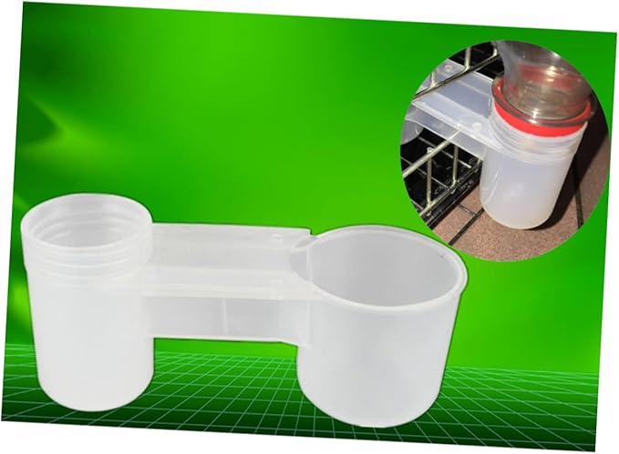 DOITOOL 30 Pcs Water Bottle Bird Drinker Birds Waterer Easter Island Statues Chicken Waters and Feeder Bottle Waterer Feeder Cup Automatic Drinking Fountain Parrot