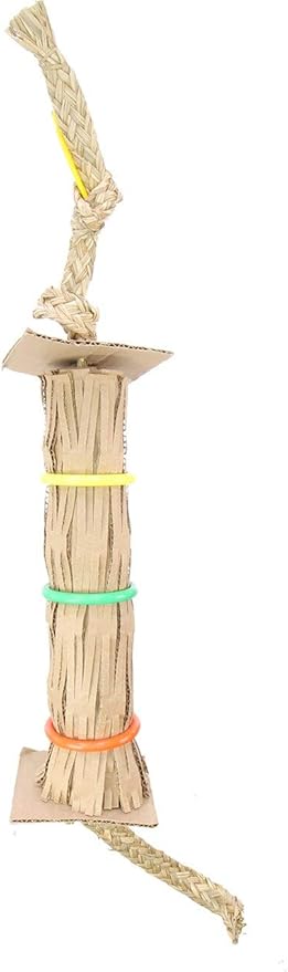 Bonka Bird Toys 2204 Large Ring Roll 25" x 4", Large Parrot Chew Shred Cage Toy, Cockatoo, Amazon, African Grey, and Similar