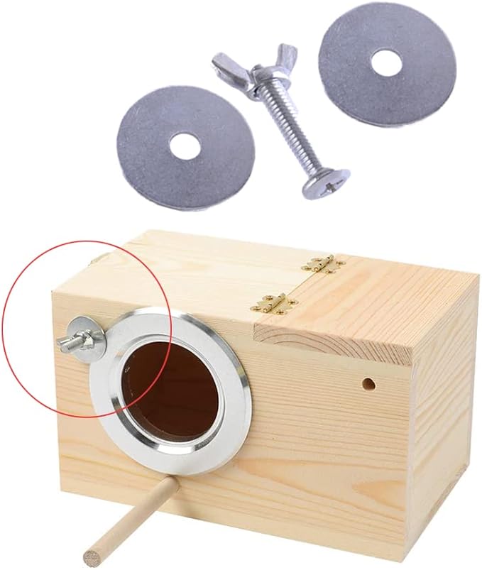 8 Sets Bird Cage Screws Bulkhead Fitting Screw Kit with Washer & Retaining Nuts DIY Mounting Birds Nest Fasteners for Bird Nesting Hanging House Parrot Breeding Box Feeder Stand Perches