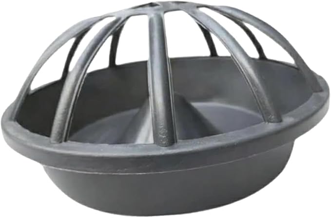 Chicken Feeder Bird Feeding Bucket,Animal Husbandry Supplies,Goose Feeder Dispensing Feed Tray,Large Capacity for Chook Hen, 12 Holes