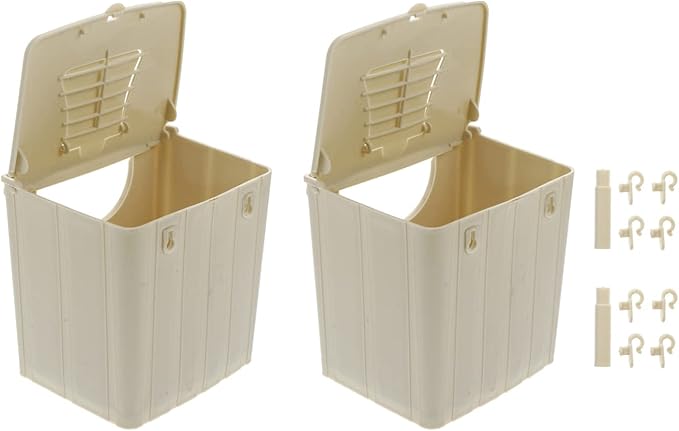 Bird House Nesting Boxes Plastic Parakeet Box Hanging Bird Hut for Pet Cockatiel Budgie 2Pcs Parakeet Cage