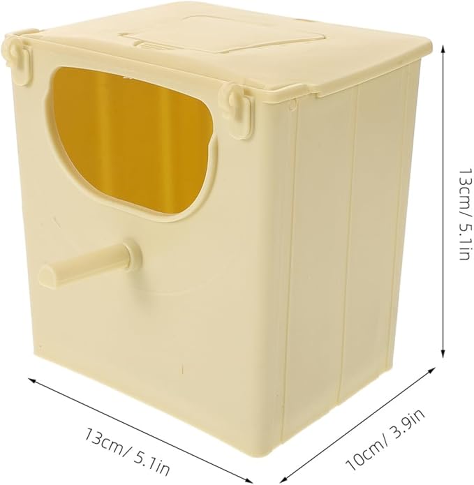 Happyyami 3pcs Plastic Birds Nesting House Bird Finch Nest Breeding Box Outdoor Mounted Parakeet Nest Box Plastic Hanging Bird Hut for Bird Cockatiel Parrot Budgie Random Color