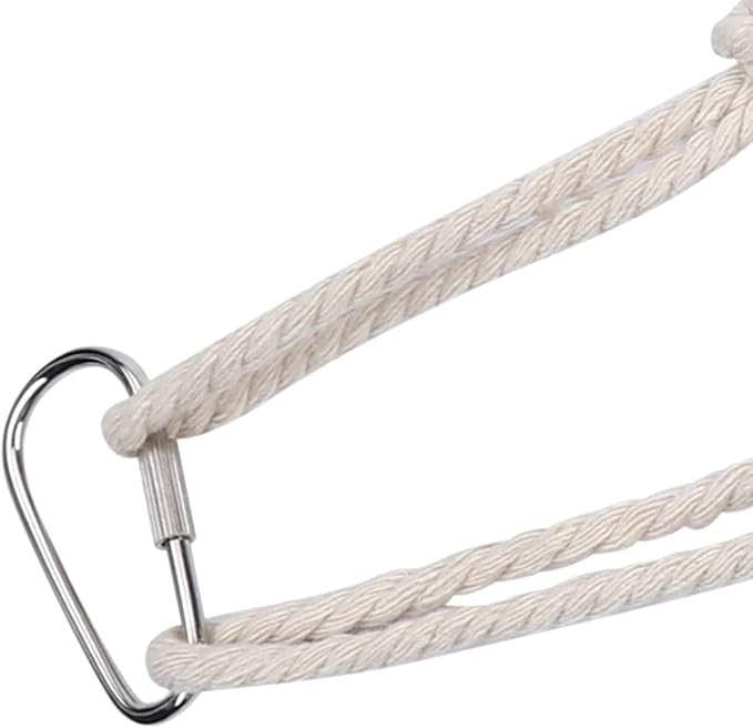 Bird Cage Ladder, 24 x 3.9in Bird Bridge, Wooden Rope Ladder Bird Toy with Metal Hooks for Budgie, Lovebirds, Cockatoo and Other Small Sized Animals