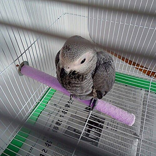 2 Pcs Bird Perch Stand Toy,Random Bird Perch Stand Toy Wood Parrot Grinding Claw Sticks Sanded Cage Toy for Parakeets Finches Parakeet Toys, Sanded Surface Cage Accessories for Parakeets Finches