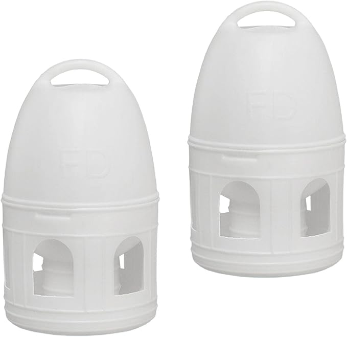 2X Bird Water Drinker Chicken Dove Quail Parrot Parakeet Pigeon Water Dispenser Feeder with Handle Large Capacity Water Pot Container