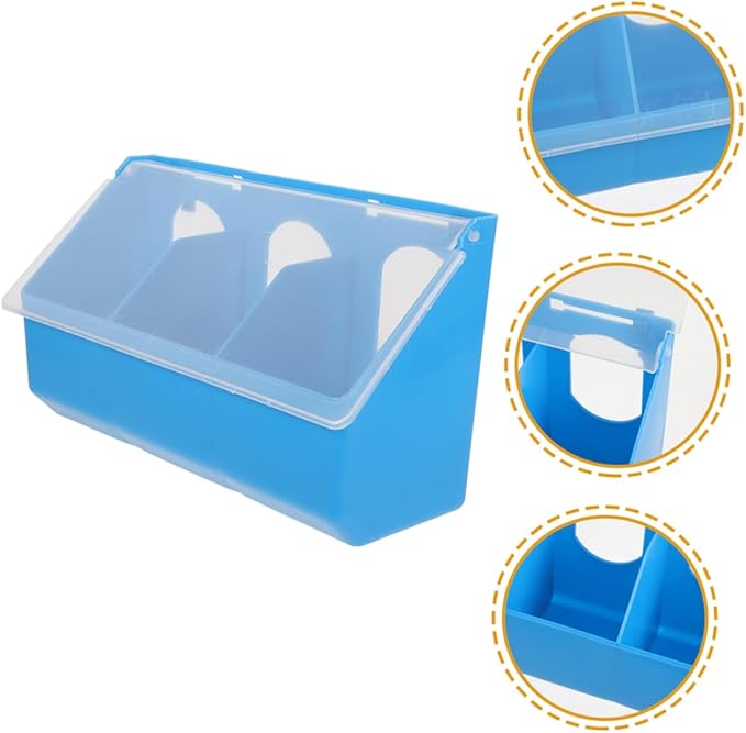 Totority 2pcs Three Pigeon Feeder Lid Hanging Bird Feeding Cups for Pigeon and Poultry Multi-Functional Plastic Feeders for Easy Access to Food and Water Promoting Healthy Diet
