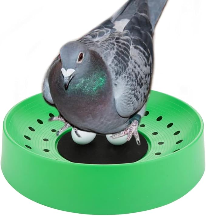VTurboWay 6 Pack Plastic Pigeon Nest Small Bird Nesting Bowls Quails Breeding Hatching Nest (Blue and Green)
