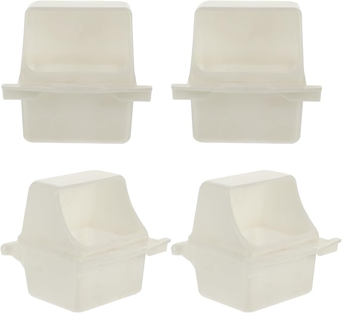 4pcs Plastic Bird Feeder Weatherproof Bird Cage Feeding Station for Parrots Clean Birdhouse Accessories for Various