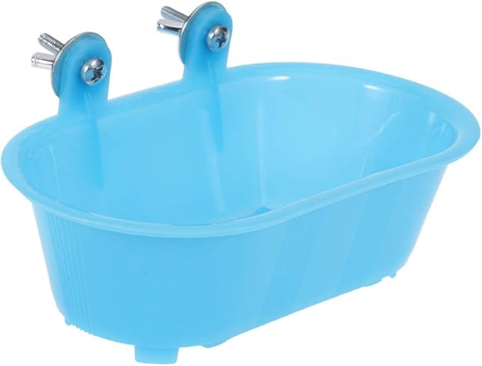 TEHAUX Pet Bath Tub Bird Bathtub Bath Toy Cage Indoor Playset Toys Tiger Skin Peony