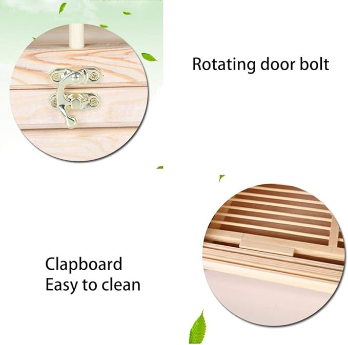 Bird cage Solid Wood Nest Box Pigeon Pairing Cage Pigeon Racing Homing Pigeon Nest Pigeon Supplies The Design of The Door Rotating Door Bolt (Color : Brown, Size : 804045 cm)