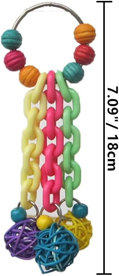 Litewoo Bird Rattan Balls Chew Toy Parrot Trim Beak for Parakeet Cockatiel Lovebird Budgie Finch Conure Canary Quaker Cage Accessories