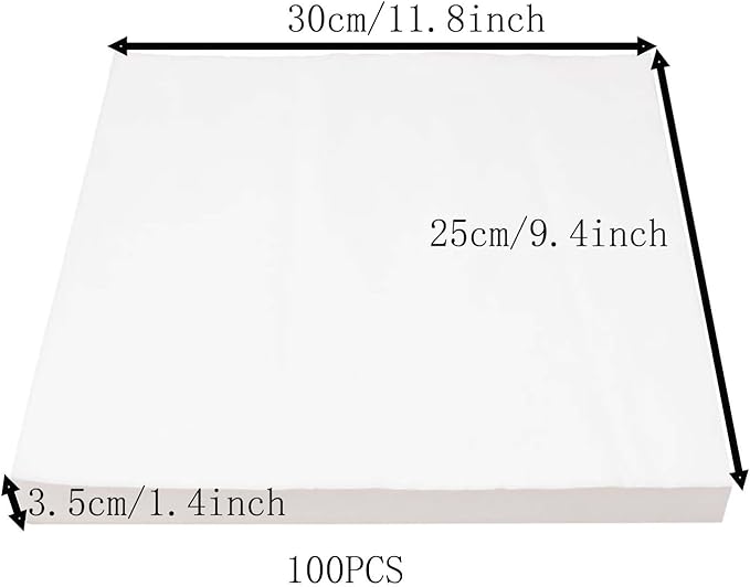 100 Sheets Bird Cage Liner Papers, Disposable Bird Cage Paper Liners, Cuttable Pet Animal Cages Cushion, Precut Absorbent Bird Paper for Bird Parrot Small Animal, 9.8'' X 11.8''