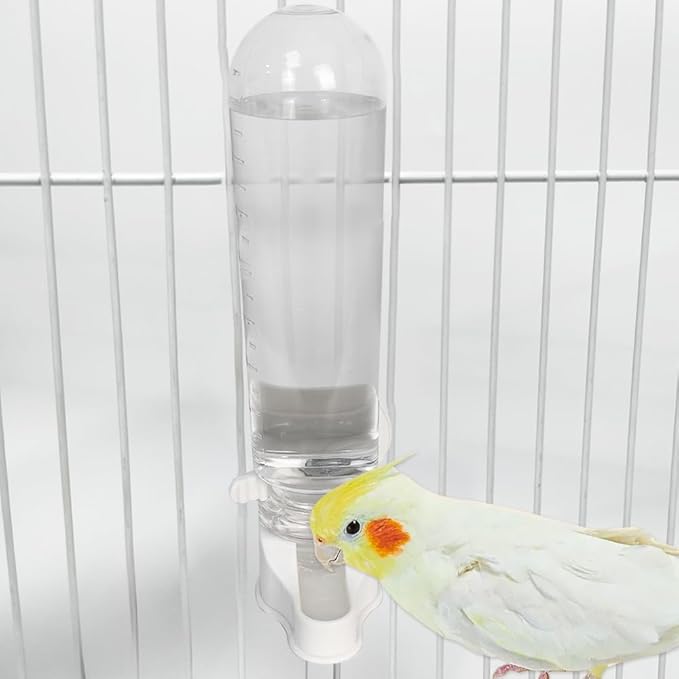 Automatic Pet Bird Water Feeder, Bird Water Dispenser for Cage, Bird Cage Suspended Automatic Water Dispenser, Bird Feeders for Parakeet Budgie Cockatiel Lovebirds Canary Finch (150ml)