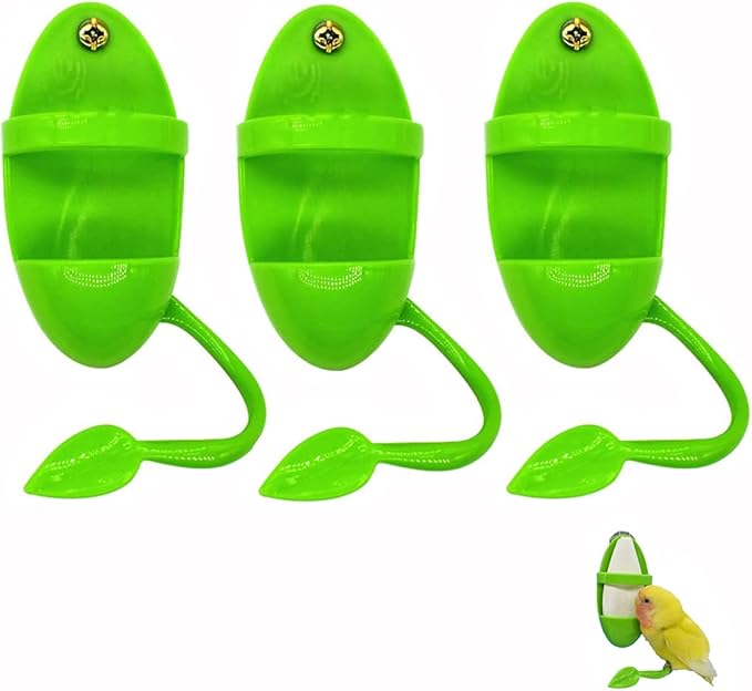 Plastic Bird Feeding Holder for Cuttlebone on Cage Parrot Cage Stands Parrots Feeder Perches,3 Pieces
