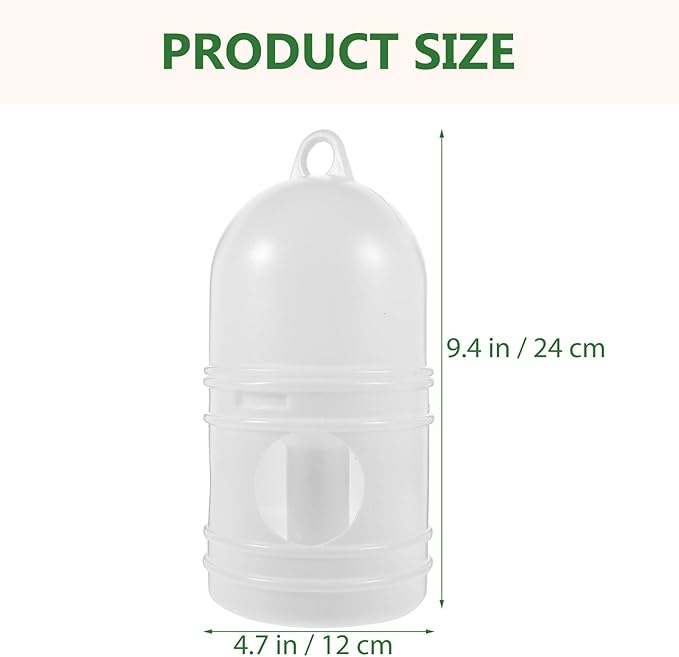Pigeon Waterer 2-Pack Birds Water Dispenser 10.23X4.72X4.72In Odorless Plastic Bird Cage Water Feeder Easy Clean Feeding Supply