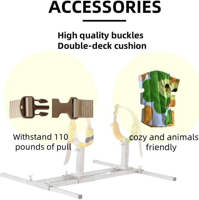 Dog Breeding Stand(Multi-Specification) Adjustable Height and Length,Stainless Steel Dog Breeding Stand,Disabled Dog Stand up (SLIVER,S)