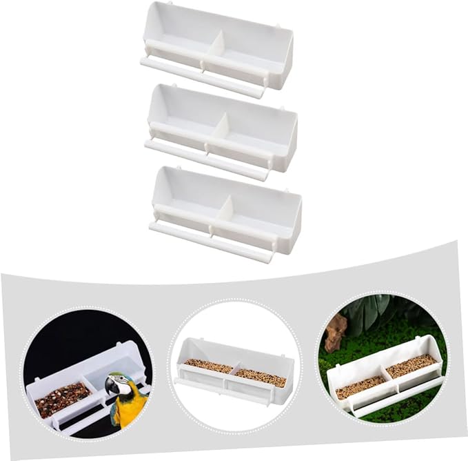 12 Pcs Parrot Bird Feeder Pigeon Feeder Containers for Fruit Bird Food for Parakeets for Cage Pp Material