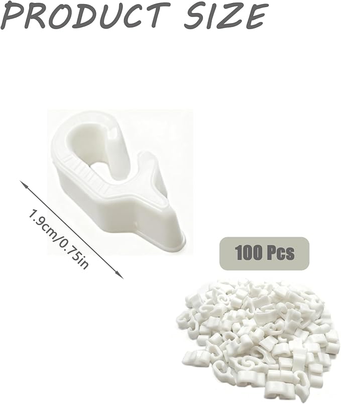 100 Pcs Detachable Pet Cage Door Clip, Wire Cage Clips， Crate Door Buckles for Small Pet Cage Birds, Rabbits and Hamsters