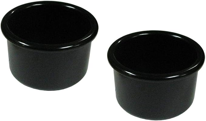 A & H Tool and Die Crock-Style Plastic Bird Dishes (Black Two Pack)