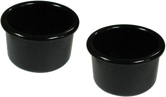 A & H Tool and Die Crock-Style Plastic Bird Dishes (Black Two Pack)