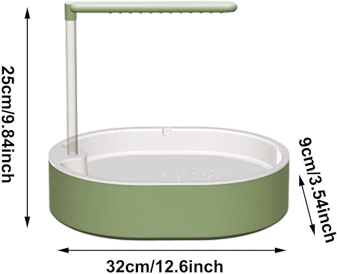 Parrot Shower, Automatic Parakeet Bird Bath for Cage Indoor,Parrot Bird Shower Budgie Bath Guard, Pet Accessory, Automatic Circulating Water Bathtub for Pet, Lovebird, Finches, Conure (White)