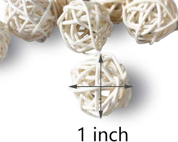 Tfwadmx 10 Pcs Willow Ball, Bird Foraging Toys, Small Animal Chew Toy Activity for Parrot Macaw Hamster Guinea Pig Rat Parakeet Cockatiels Conure Finch Budgerigar Lovebird