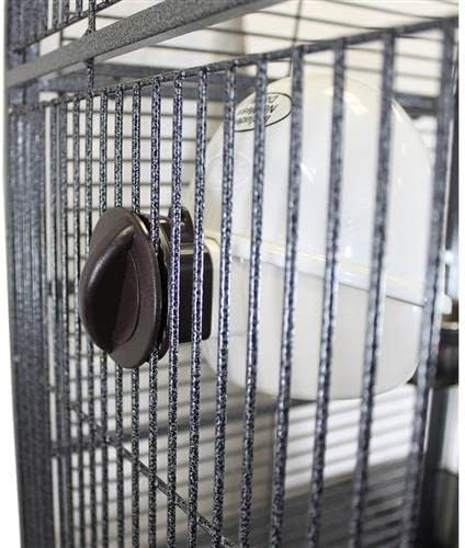 Press 'N' Slide Feed Station - Durable Mounted Food Bowl Dish - Sugar Gliders, Squirrels, Prairie Dogs, Degus, Marmosets, Parrots, Birds, Rats, Hamsters, Gerbils & Other Small Pets… (with Dome)