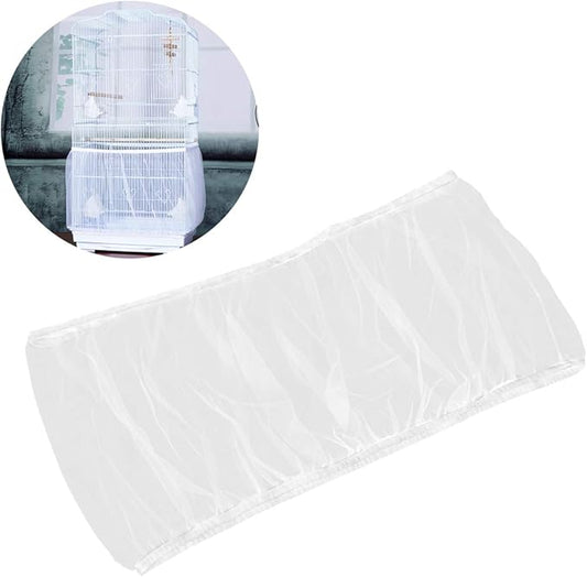 Ipetboom Universal Bird Cage, 61.02 X 11.81 Inches White Bird Cage Net Cover, Parrot Nylon Mesh Net Cover, Lightweight and Breathable for Pet Use