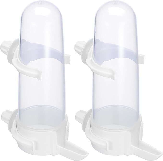 FOMIYES 2pcs Bird Feeder Automatic Bird Water Dispenser for Cage Clear Drinker Bottle Food Dispenser for Parrot Budgie Loves Cockatiel