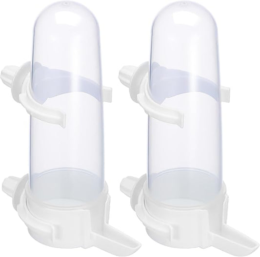 FOMIYES 2pcs Bird Feeder Automatic Bird Water Dispenser for Cage Clear Drinker Bottle Food Dispenser for Parrot Budgie Loves Cockatiel
