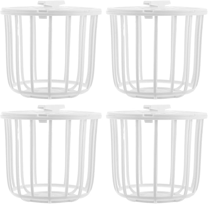 Abaodam 4Pcs Plastic Bird Nest Boxes 2.95X2.95X2.36In for Finch Breeding Canary Cage Accessories Nesting Material Storage Basket for Small Birds Parrot Supplies