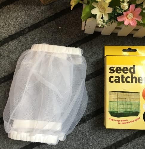 Bird Cage Cover, Breathable Washable Mesh Seed Catcher Seed Catcher Guard Net Covers Large Size Bird Cage Good (4 Colors)