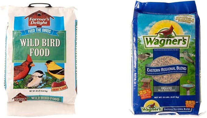Wagner's Farmer's Delight Wild Bird Food with Cherry Flavor Eastern Regional Wild Bird Food Bundle (20 lbs Each)