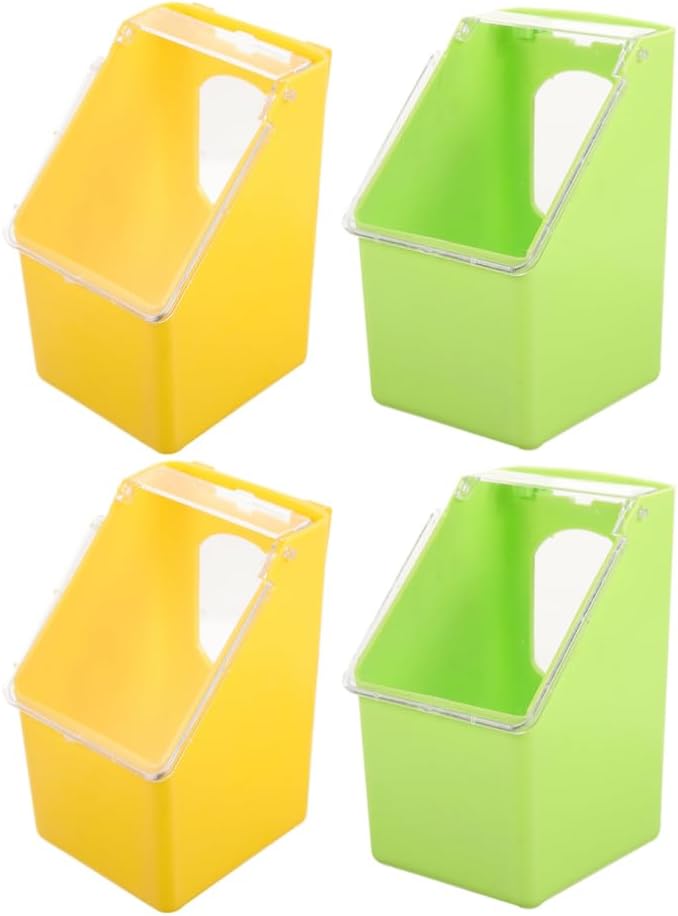 Toddmomy 4pcs Hanging Cage Bird Feeder Multi-Functional Pigeon Feeders Capacity for Birds Material Easy to Install
