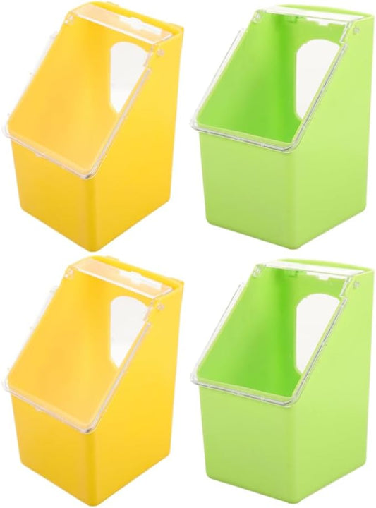 Toddmomy 4pcs Hanging Cage Bird Feeder Multi-Functional Pigeon Feeders Capacity for Birds Material Easy to Install