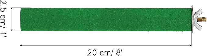 PATIKIL 1x8 Bird Paw Grinding Stick, Bird Wood Perch Stand Cage Accessory for Small Bird Parrot Lovebird Parakeet Cockatiel, Green