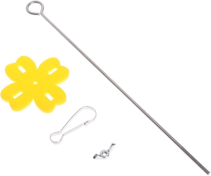 Bird Food Holder Stainless Steel Parrot Vegetable Fruit Feeder Treat Skewer for Cockatiel Metal Hanging Hook, Small