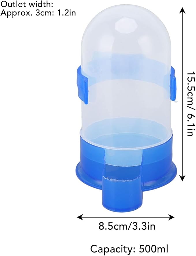 Automatic Bird Feeder, Bird Water Dispenser Clear Food Seed Dispenser Container Hanging Cage Feeder Dispenser