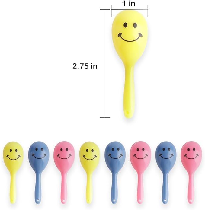 DQITJ 9 Pcs Colourful Mini Ball Sand Hammer Parrot Rattle Shaker Musical Sound Toy Intelligent Sand Hammer Foot Toy for Bird Parrot Cockatiel Conure Lovebird Parakeet Canary (Colors May Vary)