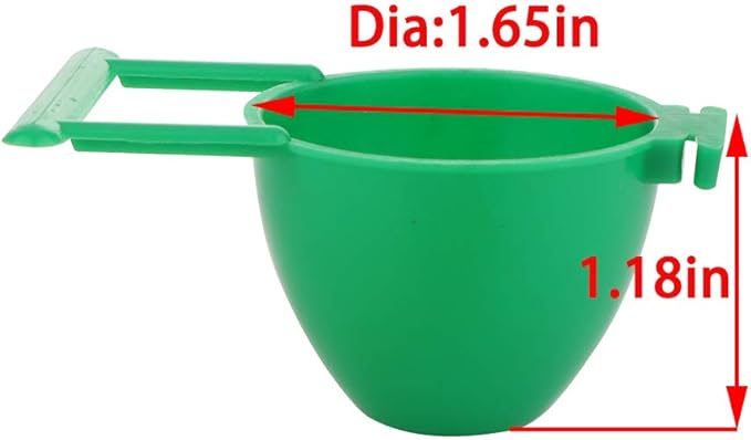 8 Pcs Mini Bird Parrot Food Bowl Feeder Plastic Pigeons Birds Cage Dish Convenient Hanging Container