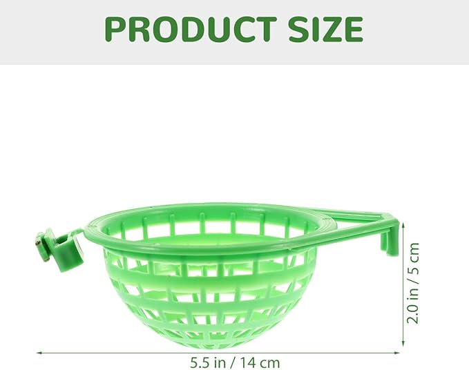 Mipcase 2pcs Bird Nest Basin for Small Birds Green Nesting Holder for Parrots Easy to Install Convenient Bird Supplies