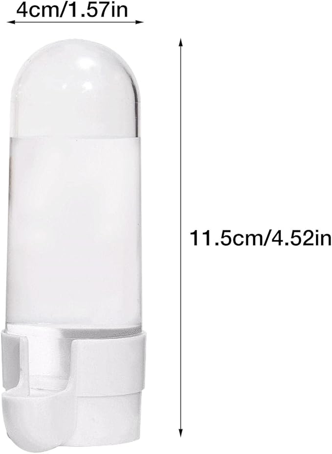 2PCS Bird Food Water Dispenser Bird Water Bottle Automatic Waterer Feeder Parakeet Waterer Cockatiel Cage Accessories (White)