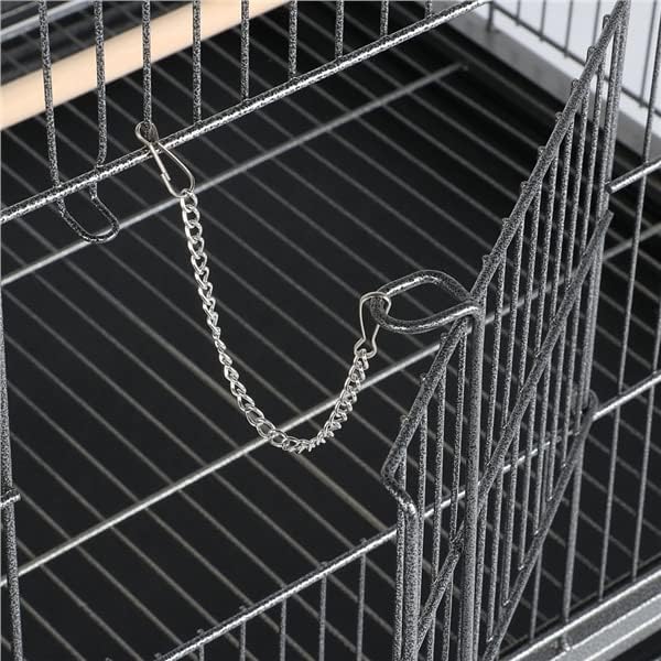 Aviary on Stand Large Bird Cage on Wheels Sturdy Metal Parrot Budgies 79 x 52 x 132 cm