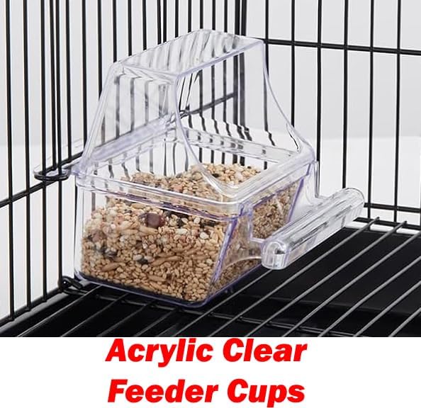Large Pagoda Bird Parrot House Canary Parakeet Cockatiel Lovebird Finch Bird Home Cage Side Nesting Box Doors with Removable Rolling Stand