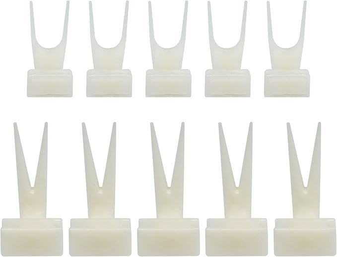 nomal 10Pcs Plastic Bird Parrot Fruit Fork Pet Birds Vegetable Food Holder Pin Clip Bird Feeder for Budgie Canary Small Animal Cage (Small+Large) (10)