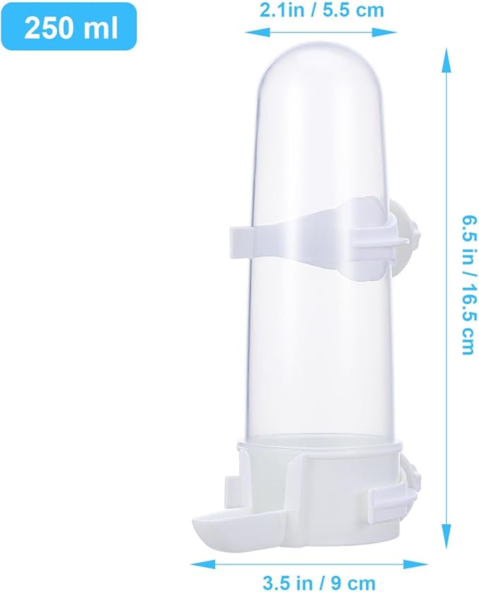 FOMIYES 2pcs Bird Feeder Automatic Bird Water Dispenser for Cage Clear Drinker Bottle Food Dispenser for Parrot Budgie Loves Cockatiel