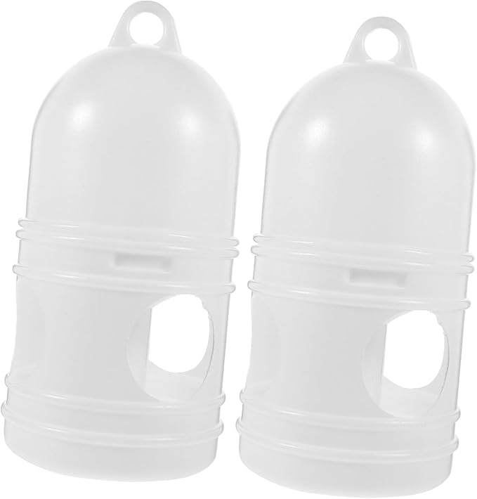 Pigeon Water Dispenser 2-Pack 9.44X4.72X4.72 Inch Birds Water Feeder Cup Clean Safe Pet Bird Waterer for Cage Feeding