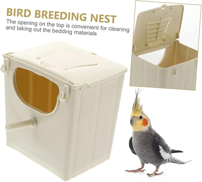 Hemobllo 8pcs Bird Nesting Box Safe Plastic Breeding Hut for Finches Sparrows Lovebirds Easy to Warm Environment for Incubation for Use